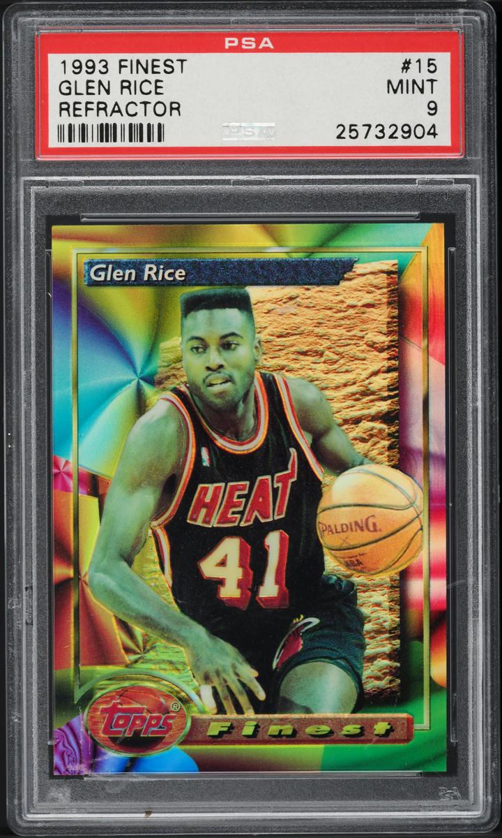 1993 Finest Refractor Glen Rice #15 PSA 9 MINT