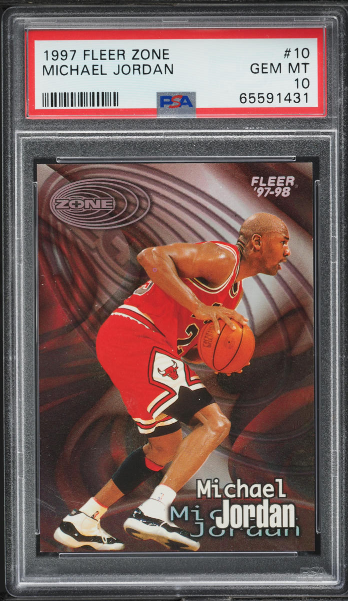 1997 Fleer Zone Michael Jordan #10 PSA 10 GEM MINT