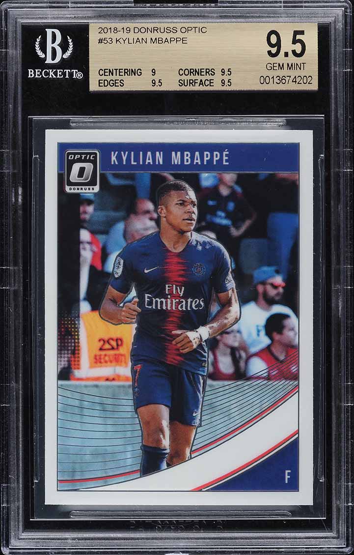 2018 Donruss Optic Kylian Mbappe ROOKIE #53 BGS 9.5 GEM MINT