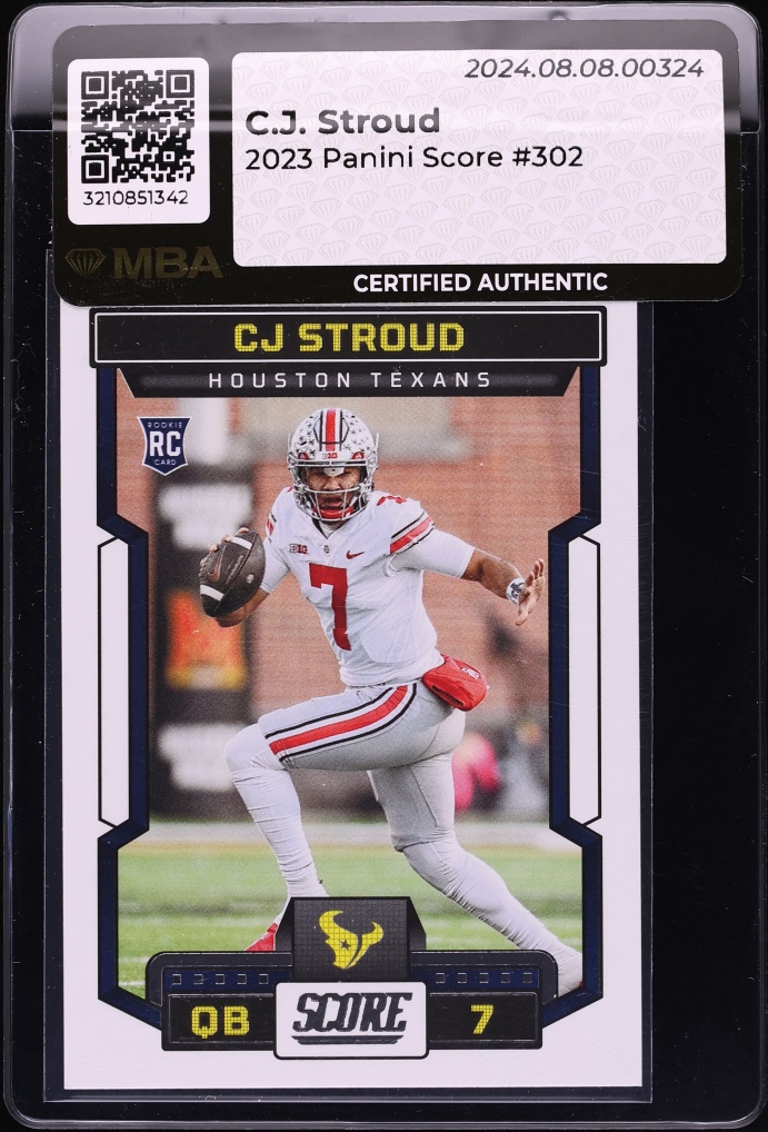 2023 Score Football C.J. Stroud ROOKIE #302 MBA AUTH