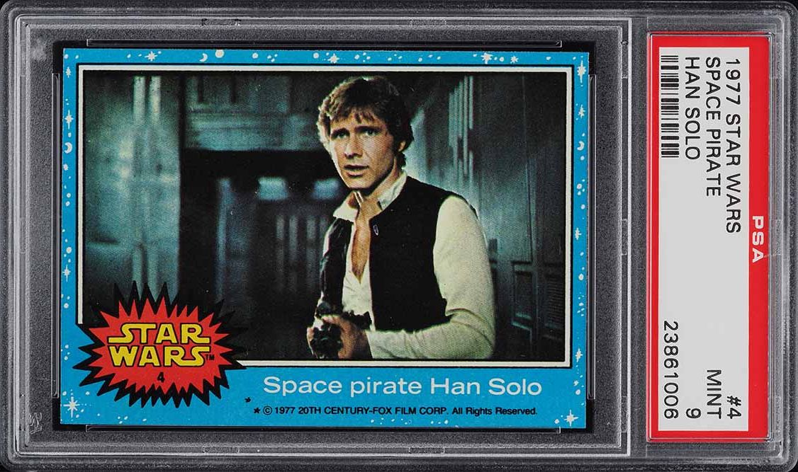 1977 Topps Star Wars Space Pirate Han Solo #4 PSA 9 MINT