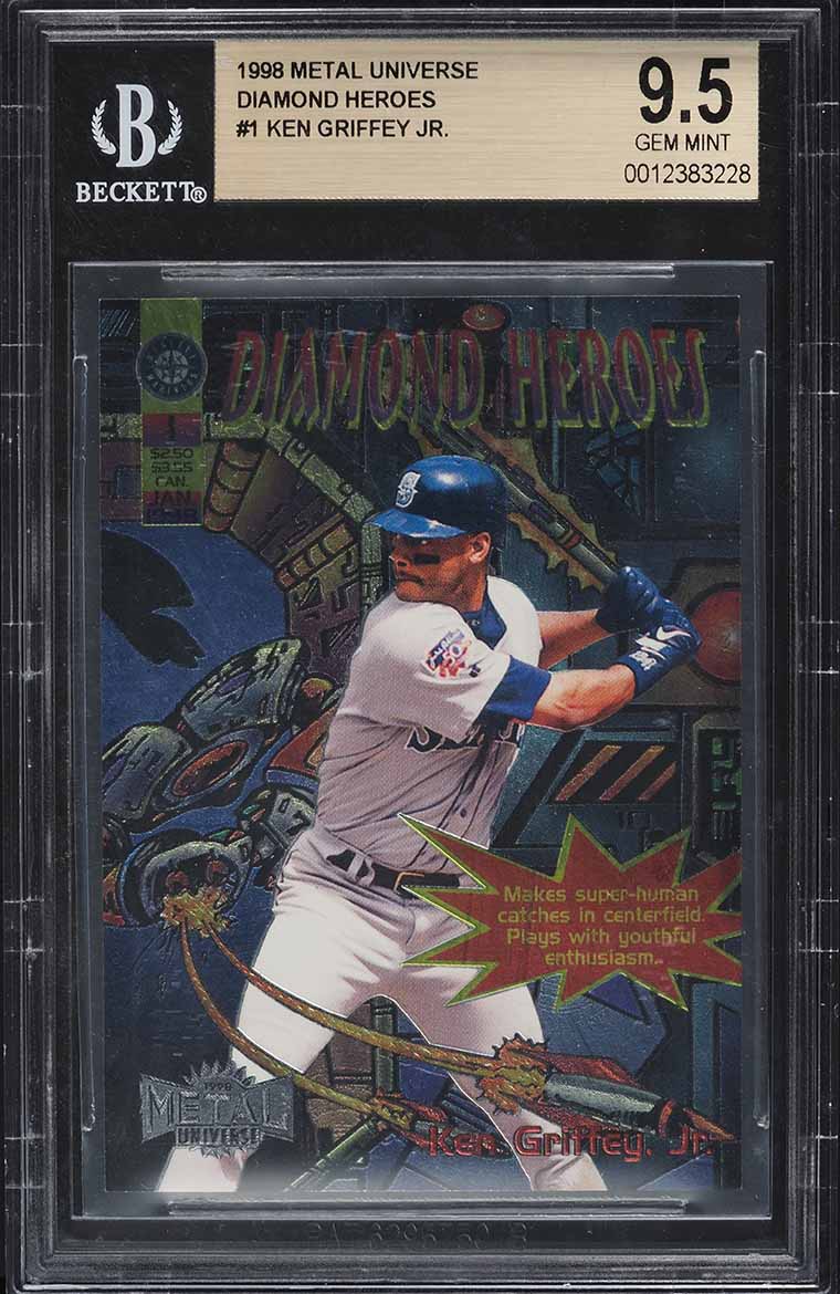 1998 Metal Universe Diamond Heroes Ken Griffey Jr. #1 BGS 9.5 GEM MINT