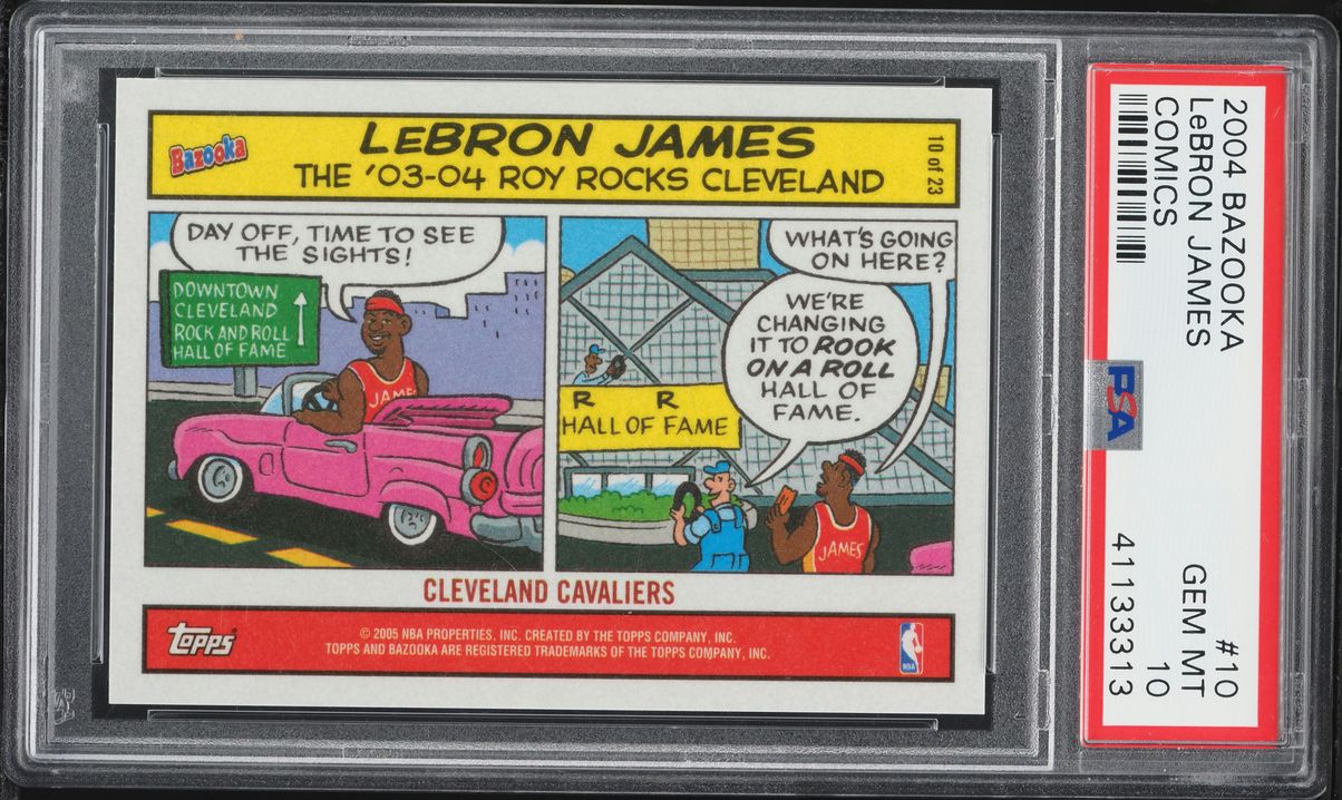 2004 Bazooka Comics LeBron James #10 PSA 10 GEM MINT