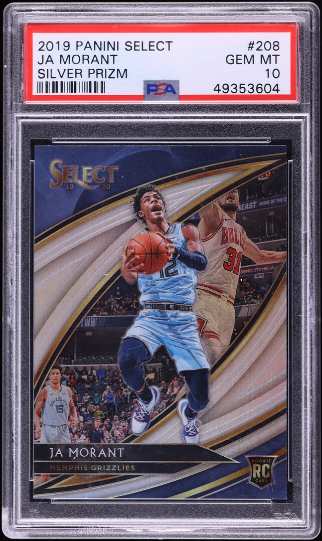 2019 Select Courtside Silver Prizm Ja Morant ROOKIE #208 PSA 10 GEM MINT