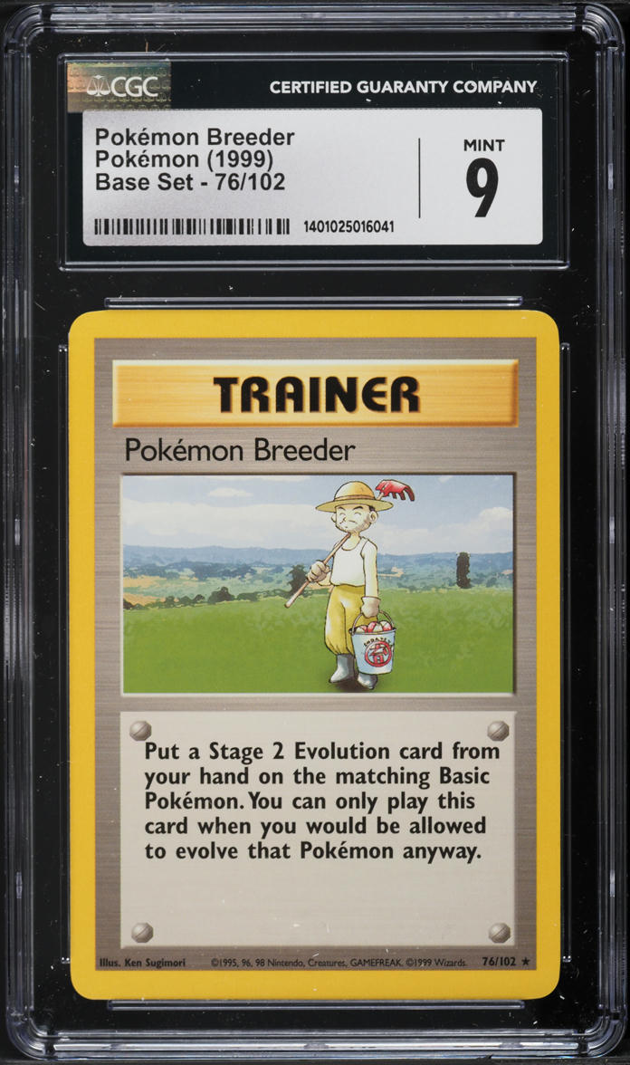 1999 Pokemon Base Set Pokemon Breeder #76 CGC 9 MINT