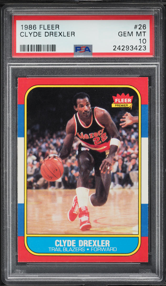 1986 Fleer Basketball Clyde Drexler ROOKIE #26 PSA 10 GEM MINT