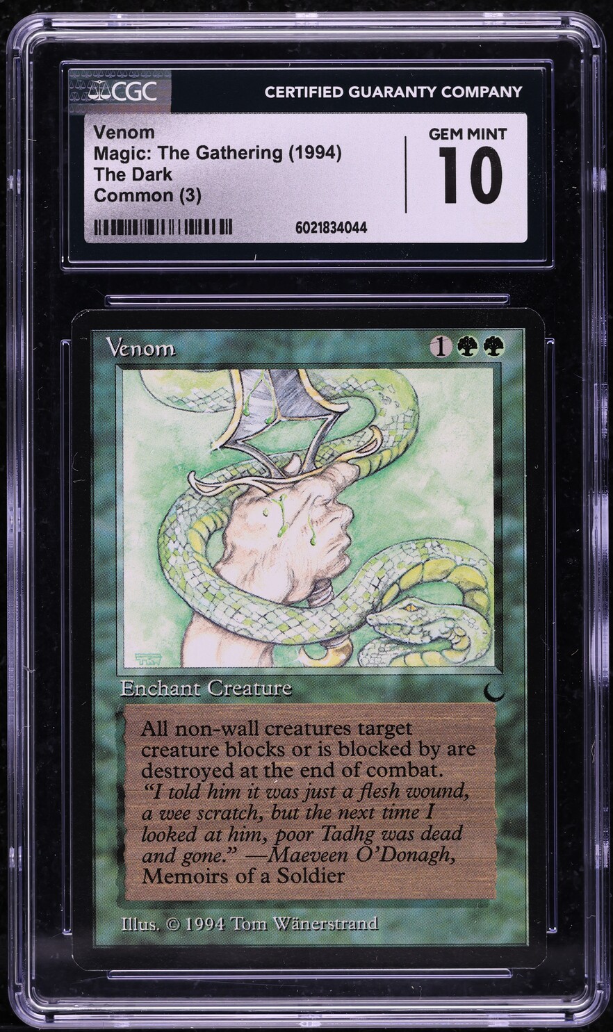 1994 Magic The Gathering MTG The Dark Venom CGC 10 GEM MINT