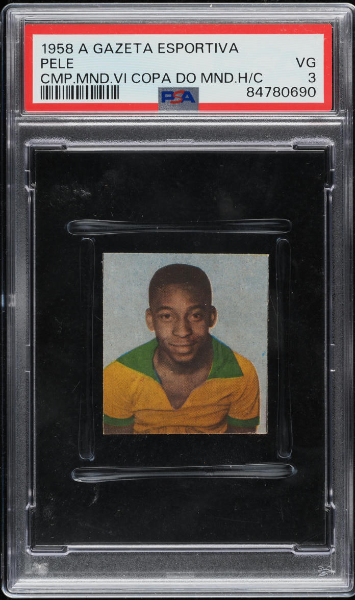 1958 A Gazeta Esportiva Campeao Mundial Vi Copa Do Mundo Pele ROOKIE PSA 3 VG