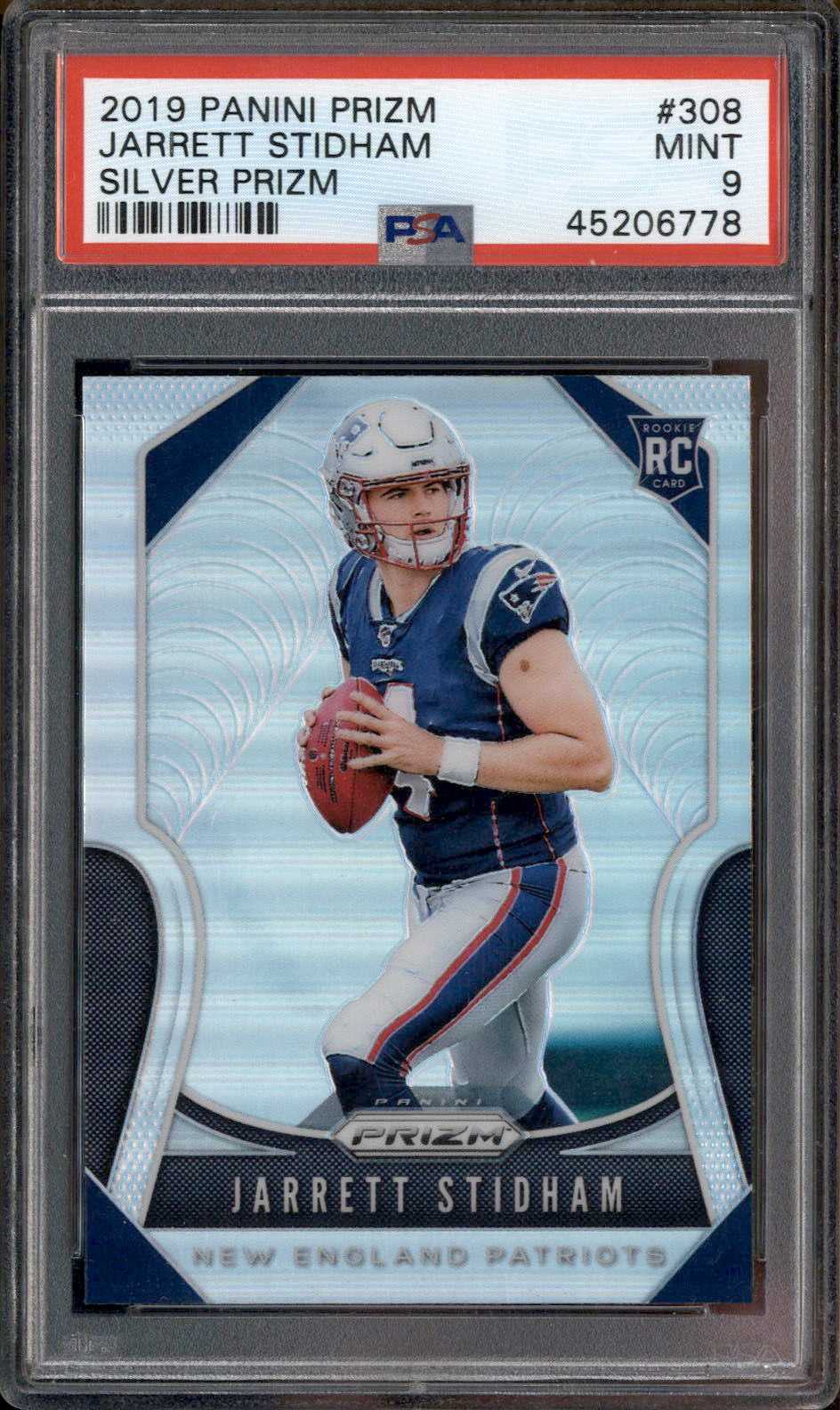 2019 Panini Prizm Silver Prizm #308 Jarrett Stidham RC Rookie PSA 9