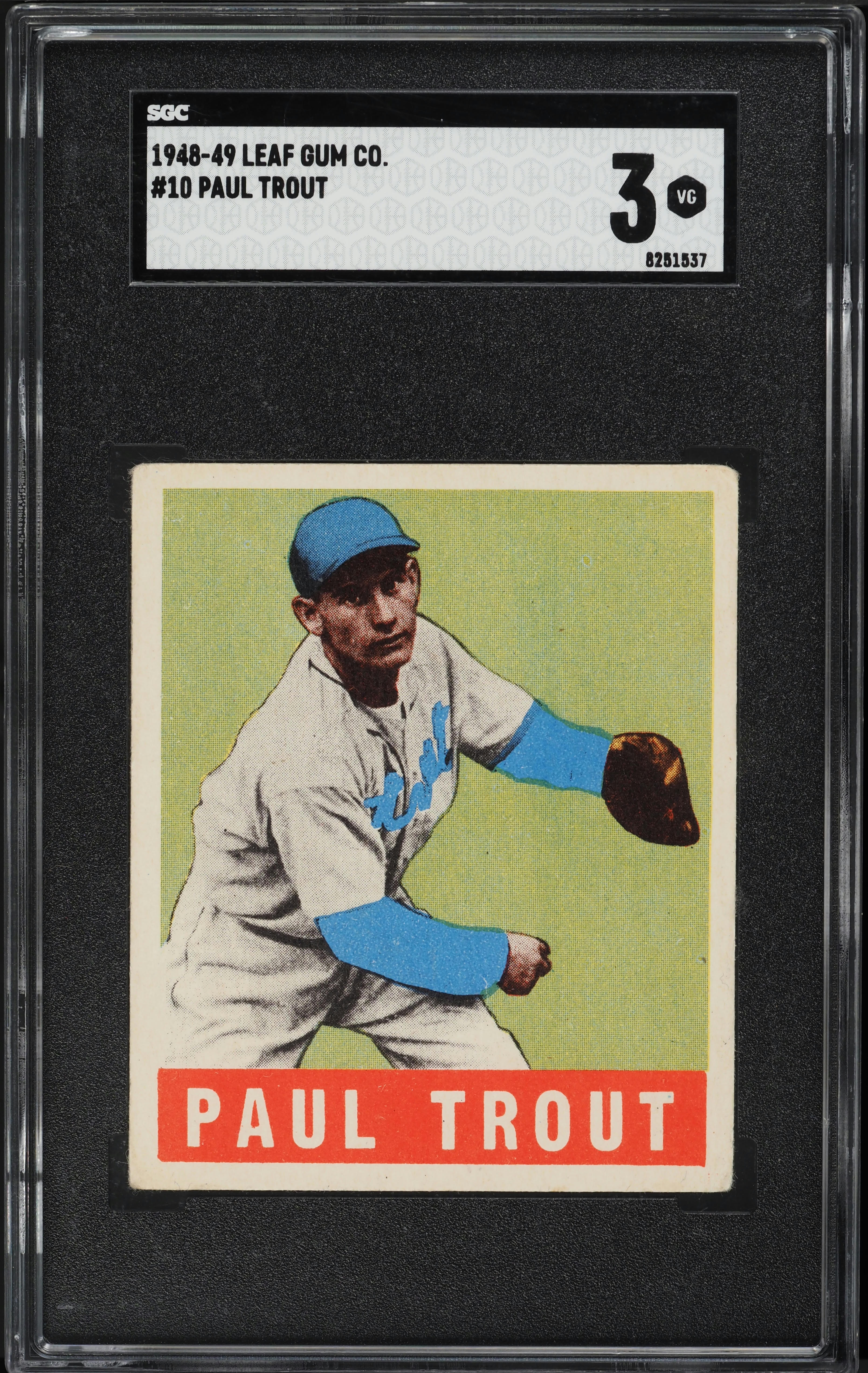 1948 Leaf Paul Trout #10 SGC 3 VG