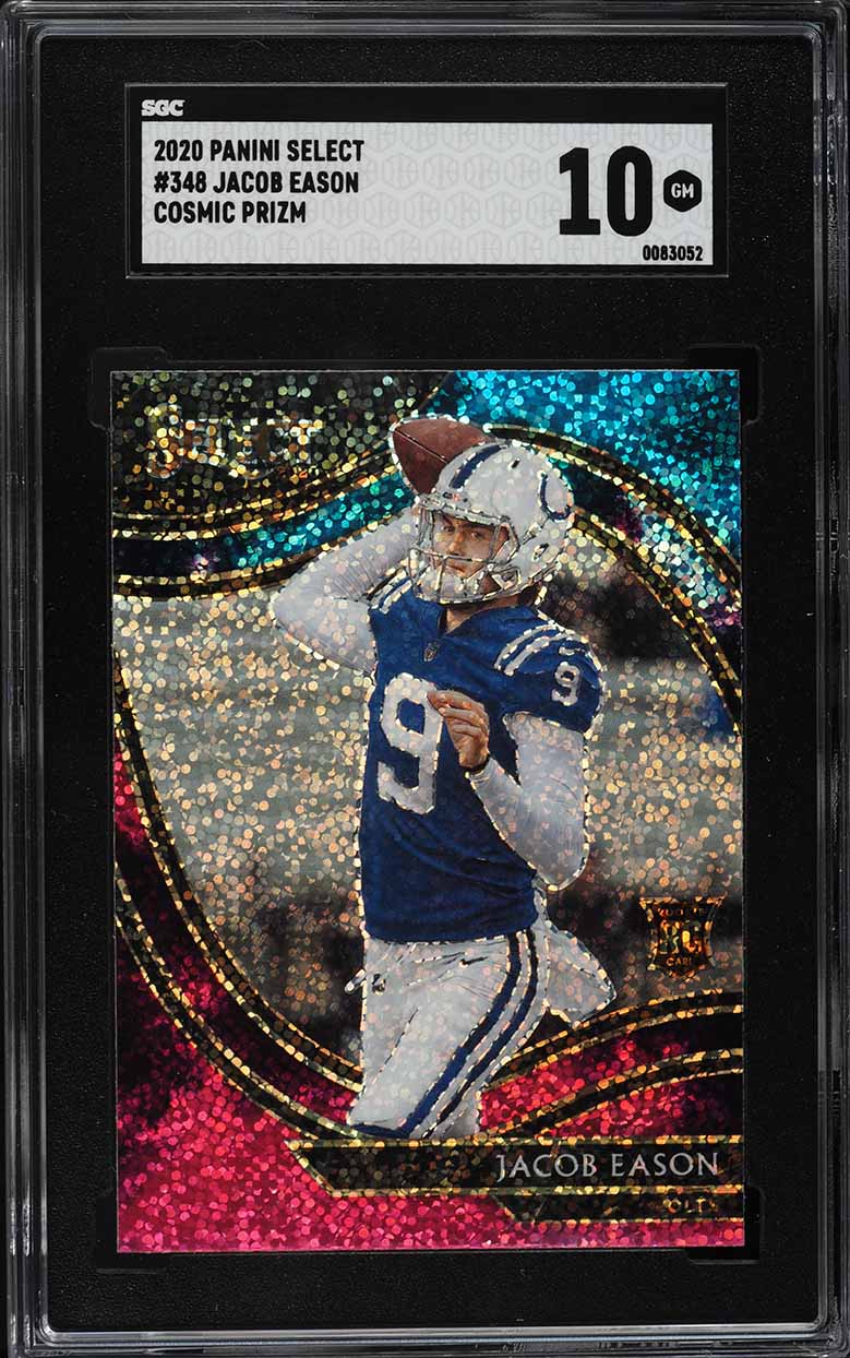 2020 Select Field Level Cosmic Prizm Jacob Eason ROOKIE #348 SGC 10 GEM MINT