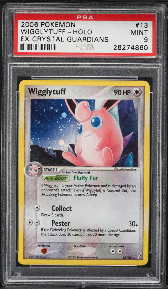 2006 Pokemon EX Crystal Guardians Holo Wigglytuff #13 PSA 9 MINT