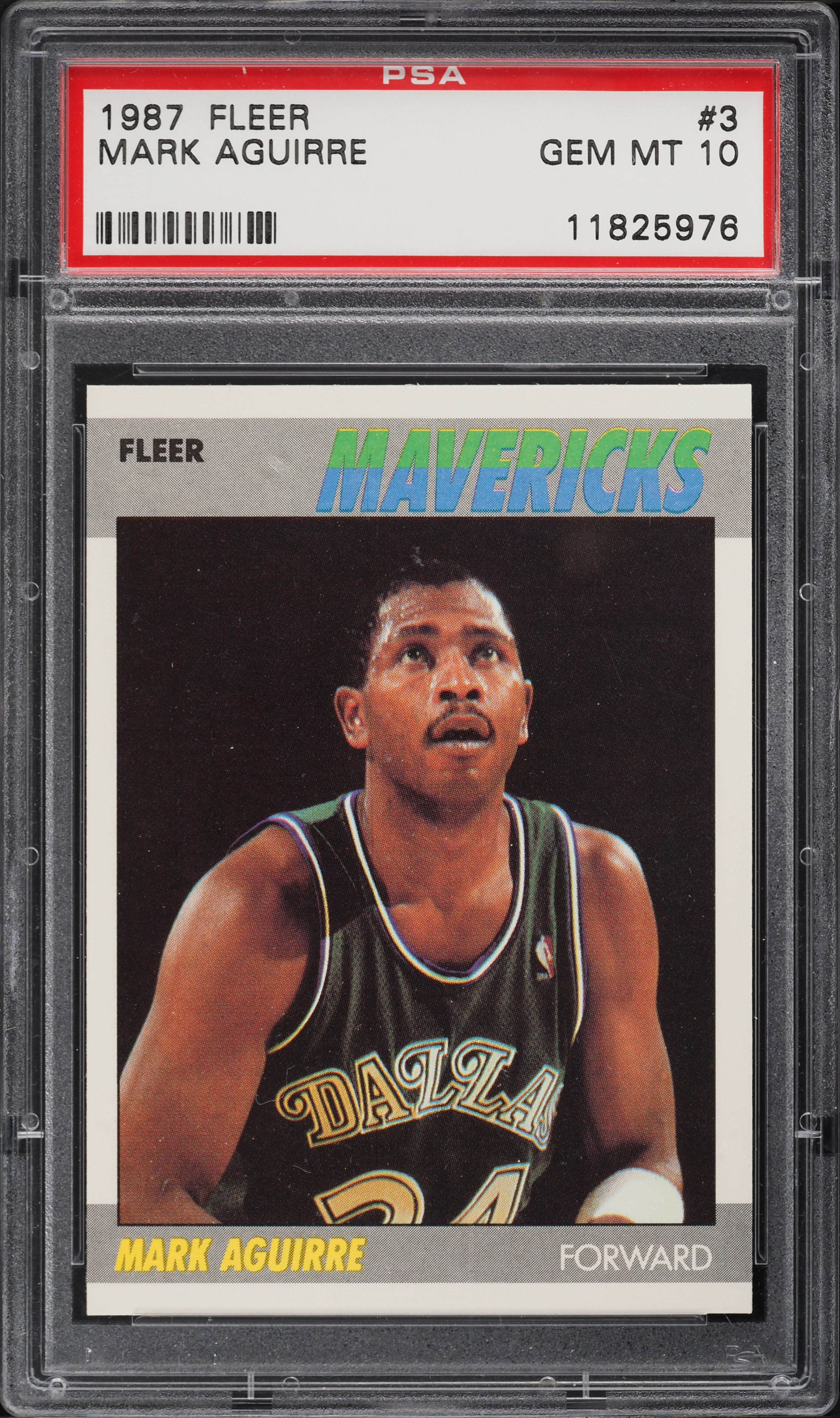 1987 Fleer Basketball Mark Aguirre #3 PSA 10 GEM MINT