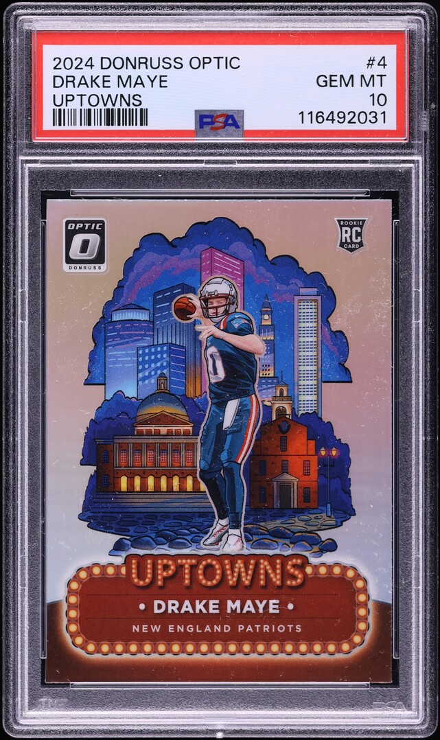 2024 Donruss Optic Uptowns Drake Maye ROOKIE #4 PSA 10 GEM MINT