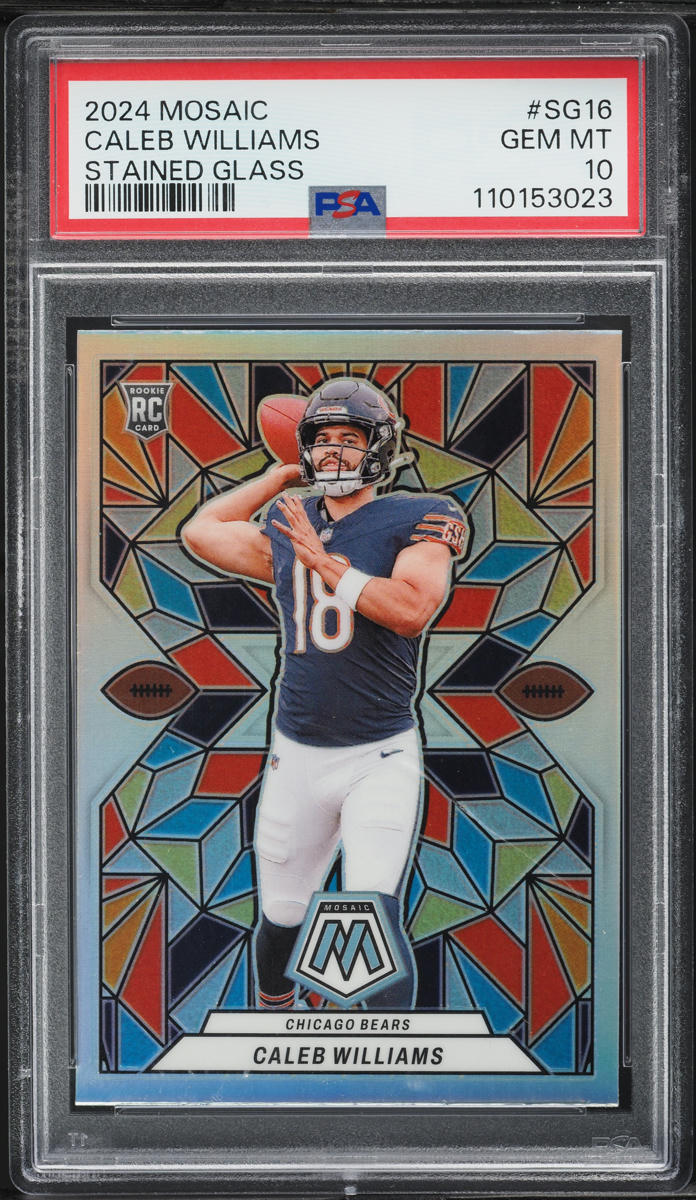 2024 Panini Mosaic Stained Glass Caleb Williams ROOKIE #SG16 PSA 10 GEM MINT