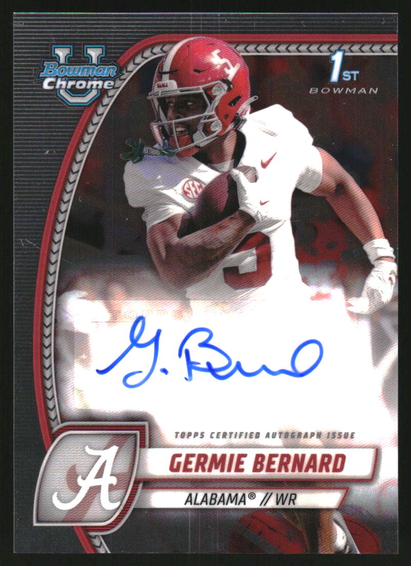 2024 Bowman Chrome University Prospect Autographs #PAGBE Germie Bernard RC Auto