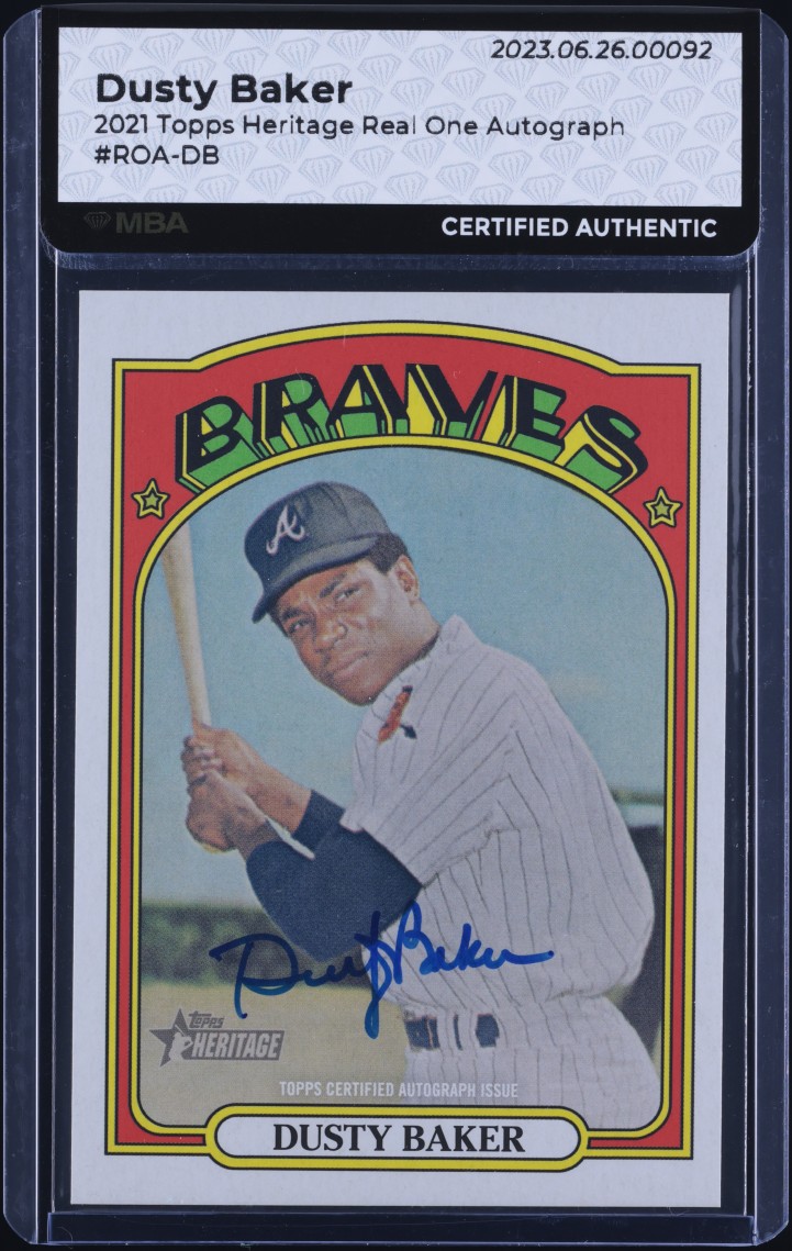 Dusty Baker #ROA-DB 2021 Topps Heritage Baseball Real One Autographs