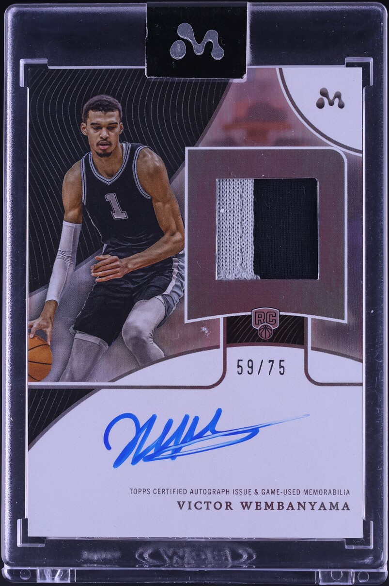 2023 Topps Mercury French Language Victor Wembanyama RC PATCH AUTO /75 #WAR-2B