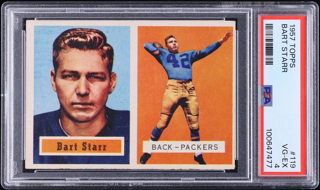 1957 Topps Football Bart Starr ROOKIE #119 PSA 4 VGEX