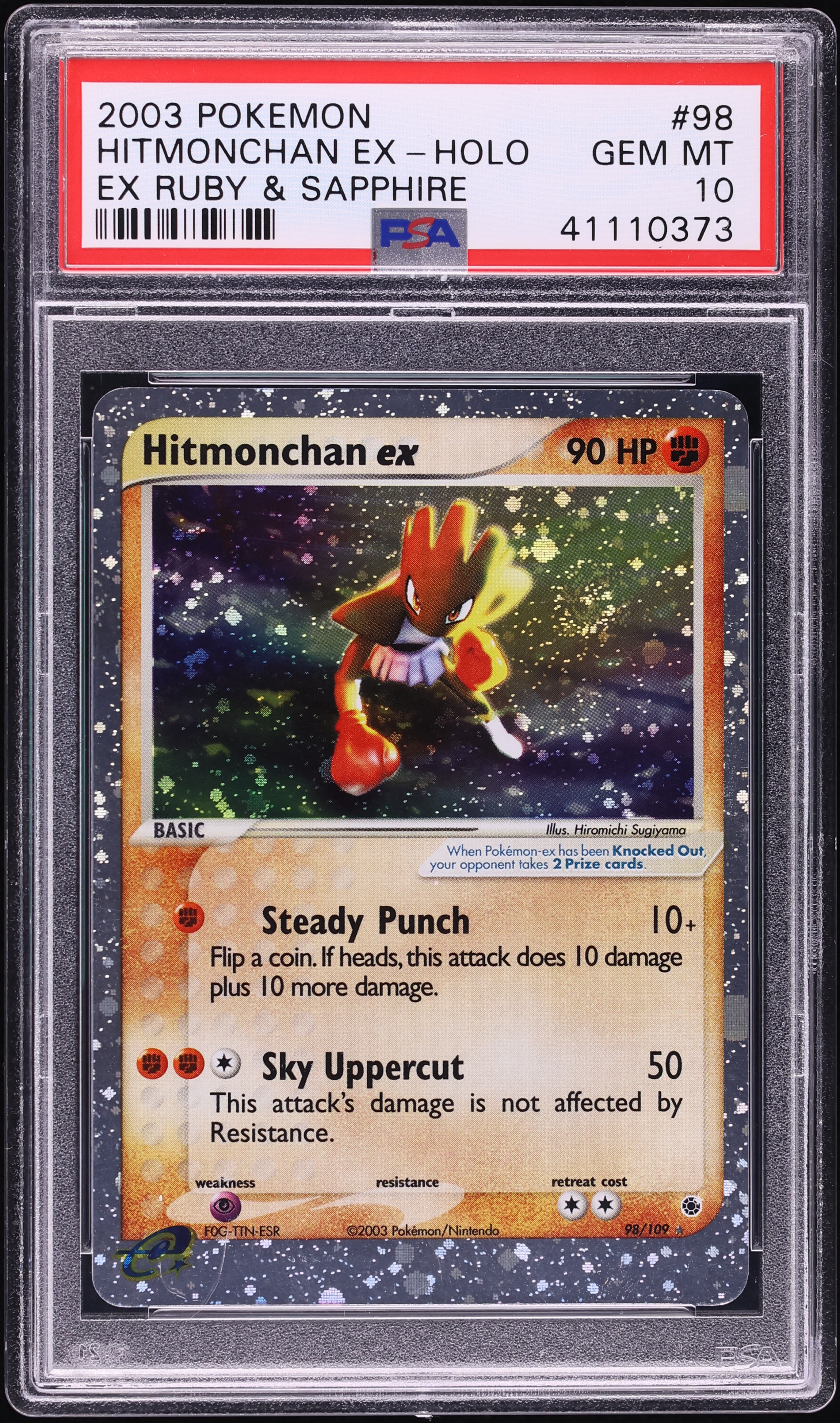2003 Pokemon EX Ruby & Sapphire Holo Hitmonchan ex #98 PSA 10 GEM MINT