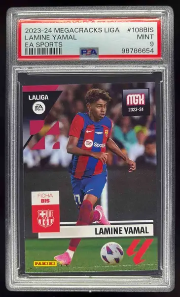2023 Panini Megacracks LaLiga EA Sports #108bis Lamine Yamal RC PSA 9