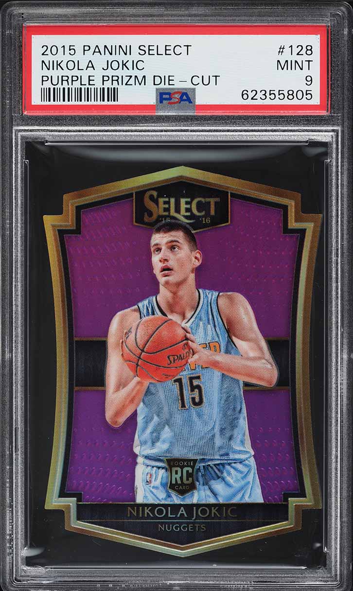 2015 Select Purple Prizm Die-Cut Nikola Jokic ROOKIE /99 #128 PSA 9 MINT