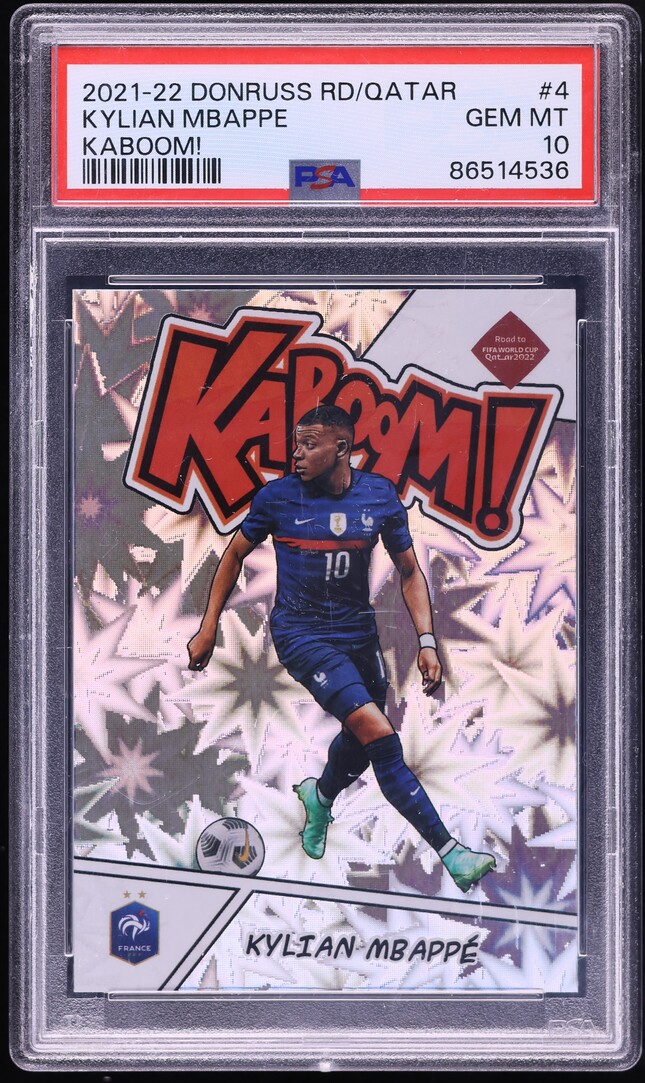 レア panini 21-22 donruss KABOOM エムバペ フランス Kylian Mbappe 2021 Donruss #4 Kaboom! /(SSP) Price Guide