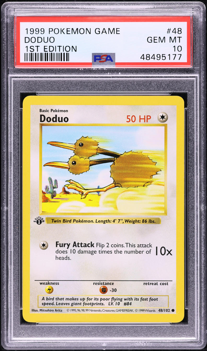 1999 Pokemon Base Set Shadowless 1st Edition Doduo #48 PSA 10 GEM MINT