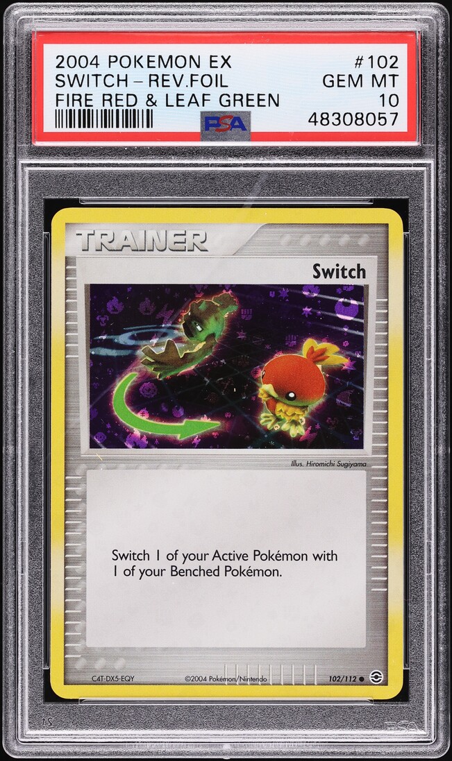 2004 Pokemon EX Fire Red Leaf Green Reverse Holo Switch #102 PSA 10 GEM MINT