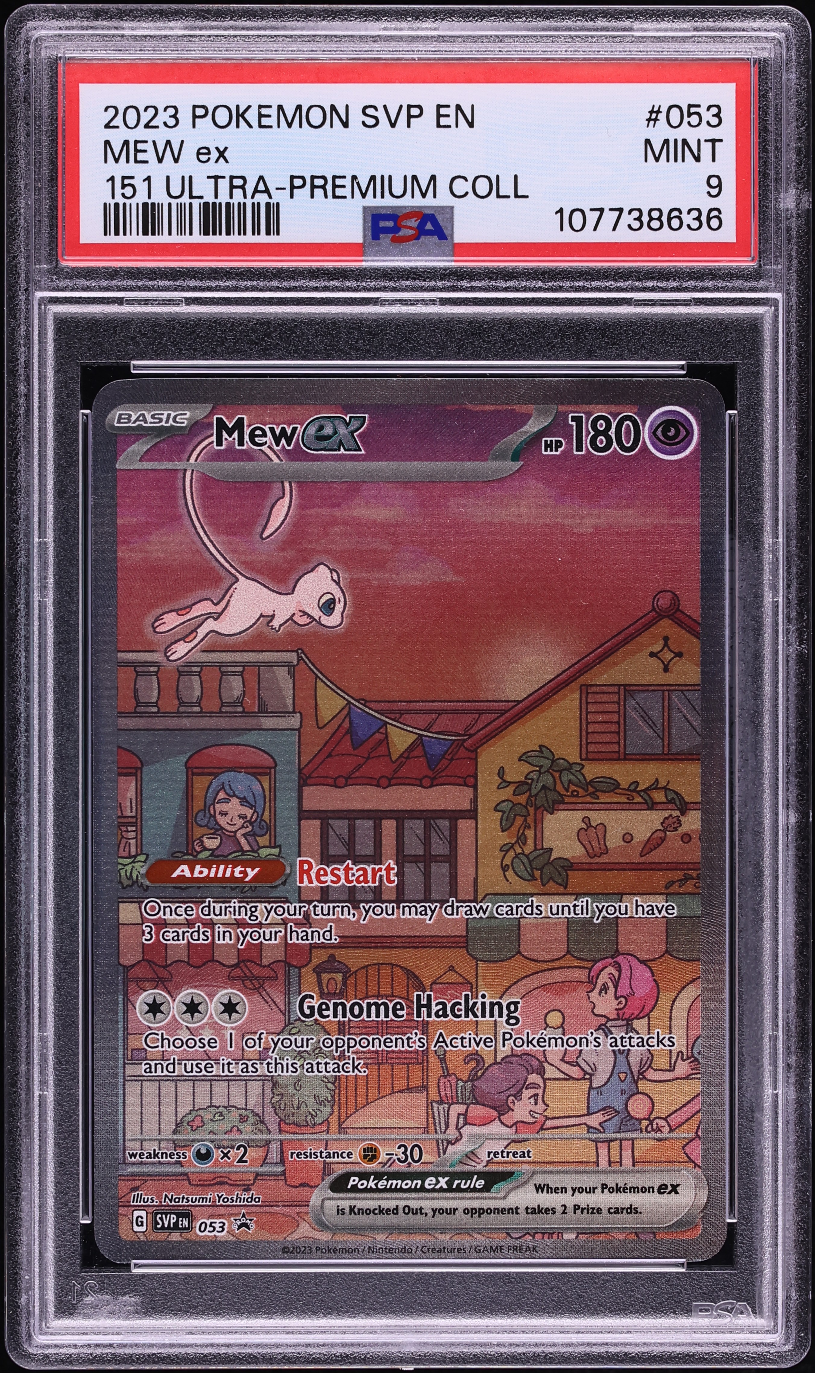 2023 Pokemon Scarlet & Violet Promo 151 Ultra Premium Alt Art Mew Ex #53 PSA 9 MINT