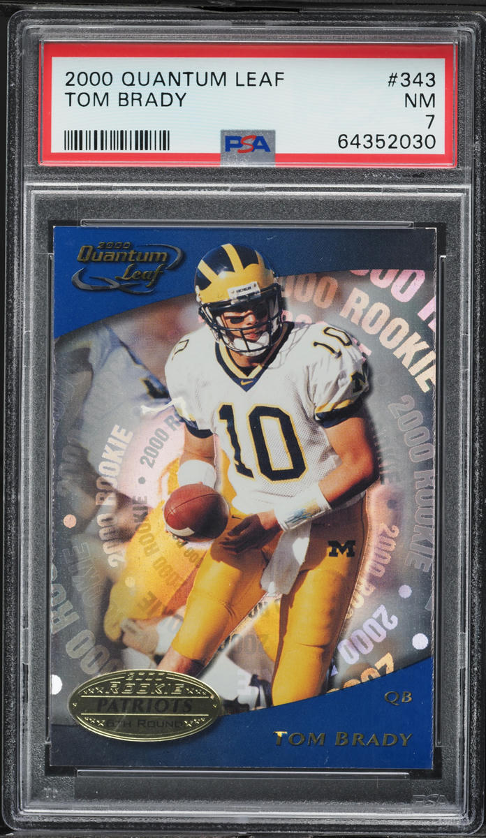 2000 Quantum Leaf Tom Brady ROOKIE #343 PSA 7 NRMT
