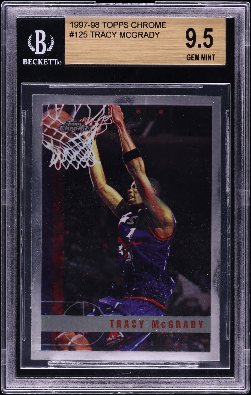 1997 Topps Chrome Tracy McGrady ROOKIE #125 BGS 9.5 GEM MINT