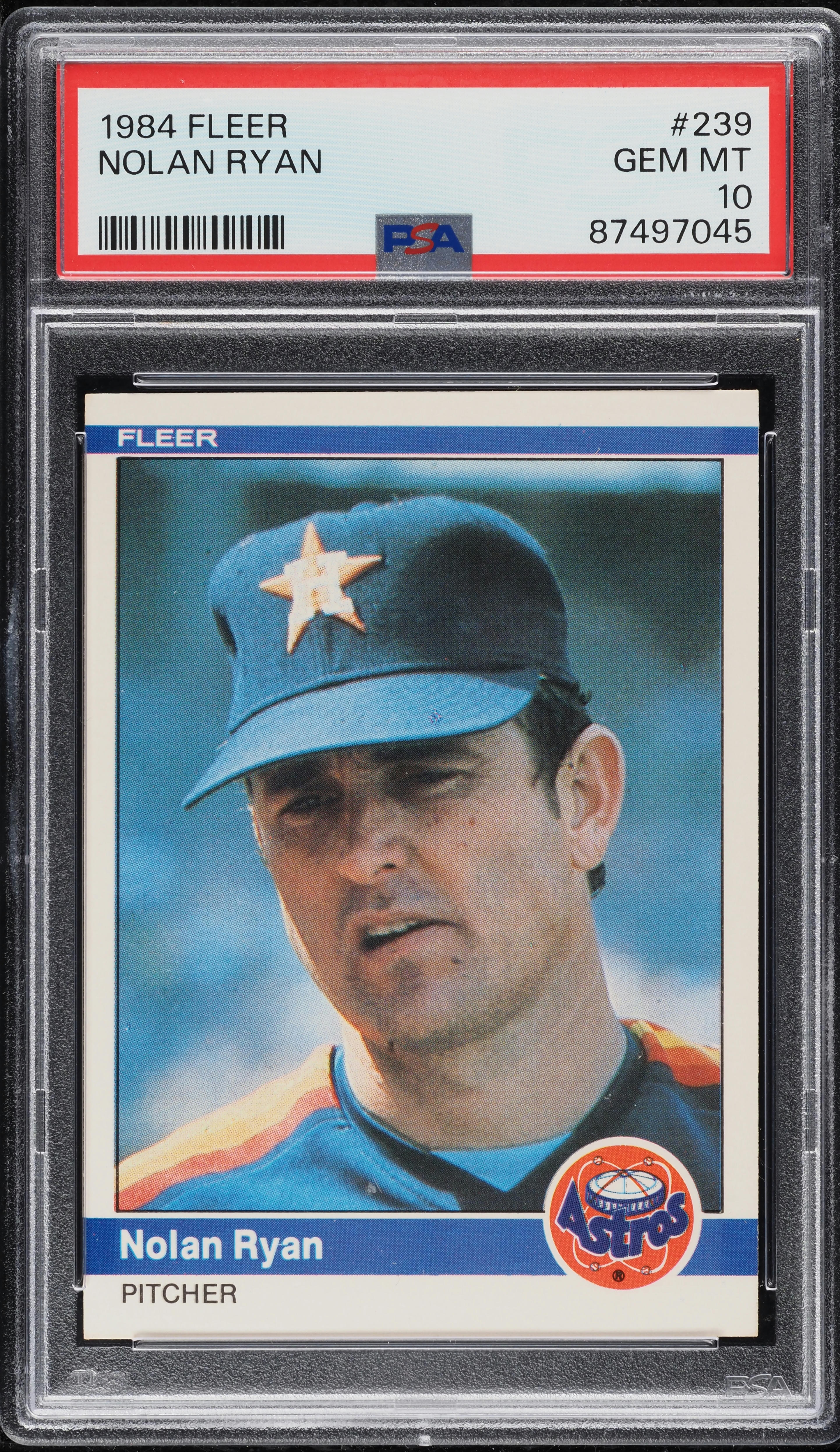 1984 Fleer Nolan Ryan #239 PSA 10 GEM MINT