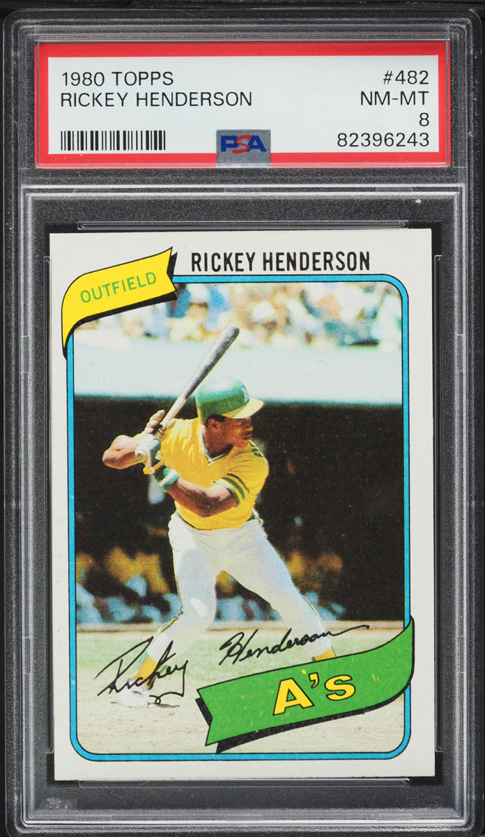 1980 Topps Rickey Henderson ROOKIE #482 PSA 8 NM-MT