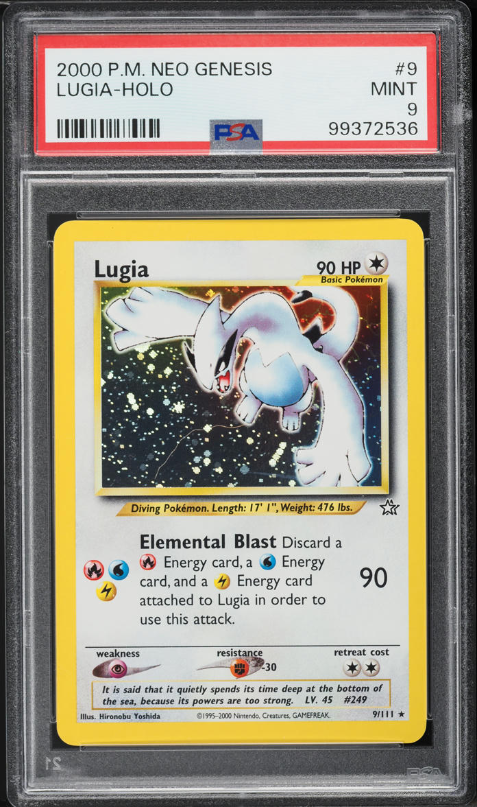 2000 Pokemon Neo Genesis Holo Lugia #9 PSA 9 MINT