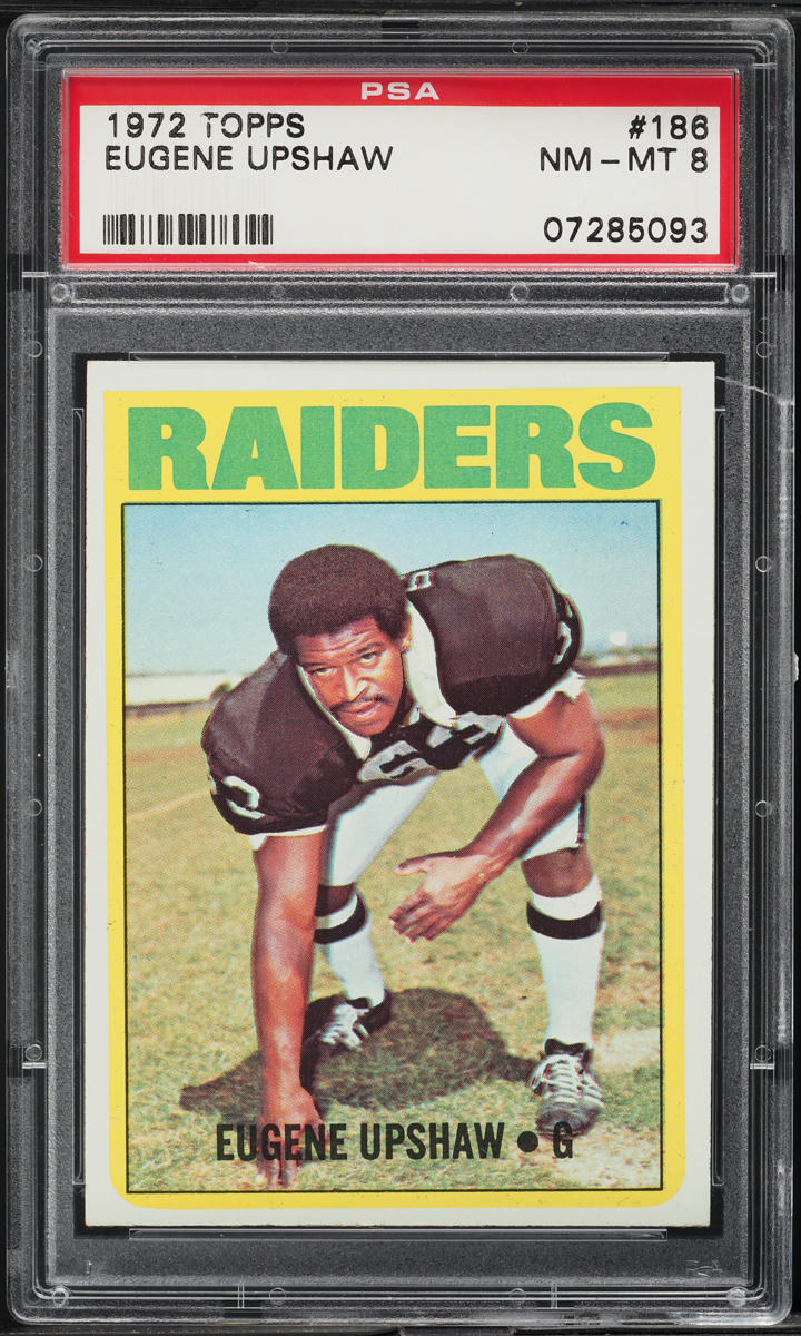 1972 Topps Football Eugene Upshaw ROOKIE #186 PSA 8 NM-MT
