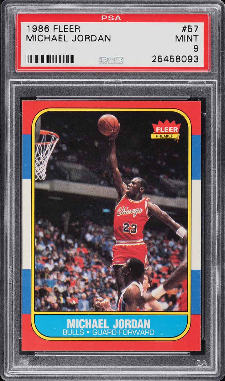 1986 Fleer Basketball Michael Jordan ROOKIE #57 PSA 9 MINT