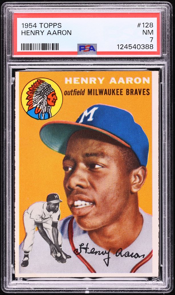 1954 Topps Hank Aaron ROOKIE #128 PSA 7 NRMT