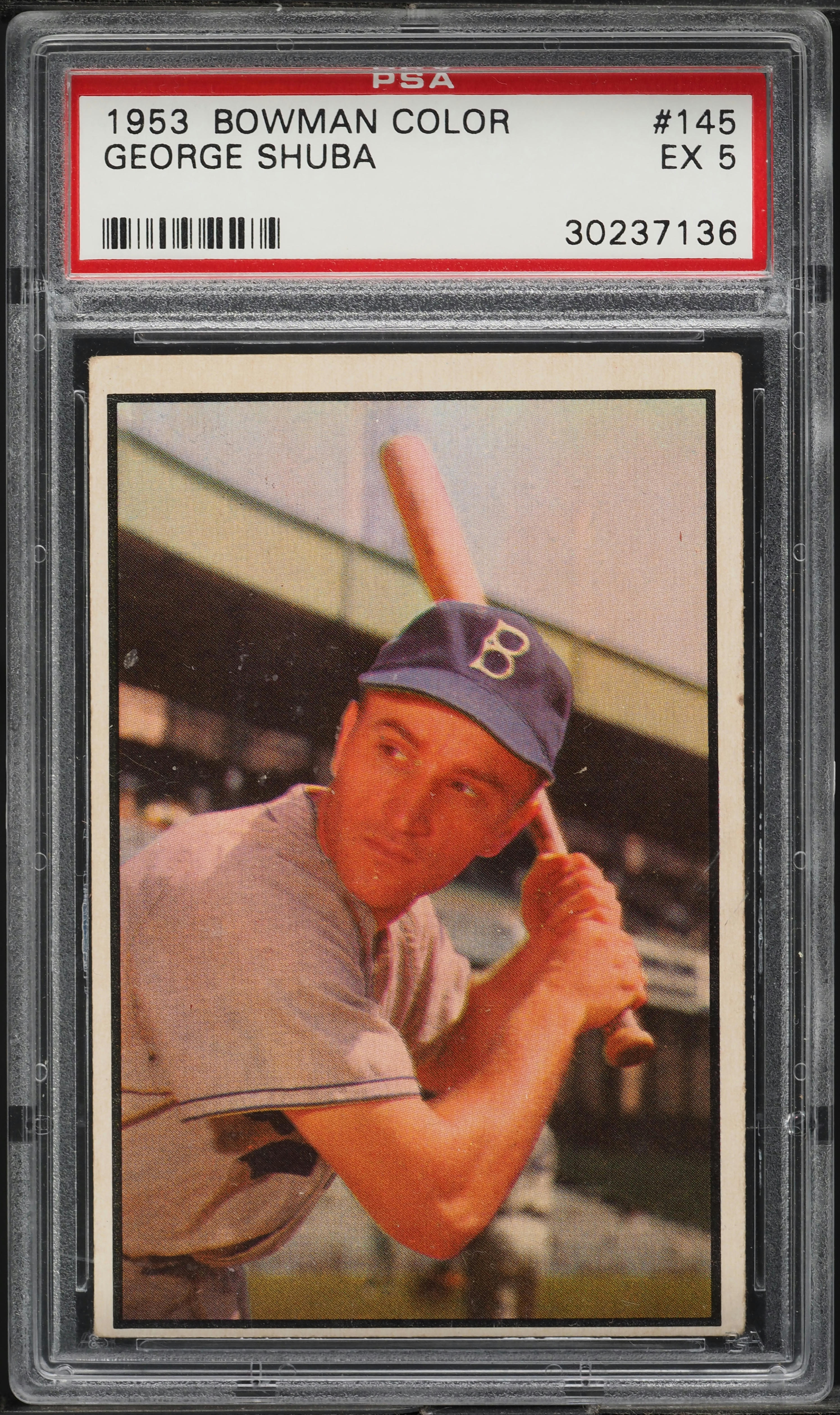 1953 Bowman Color George Shuba #145 PSA 5 EX