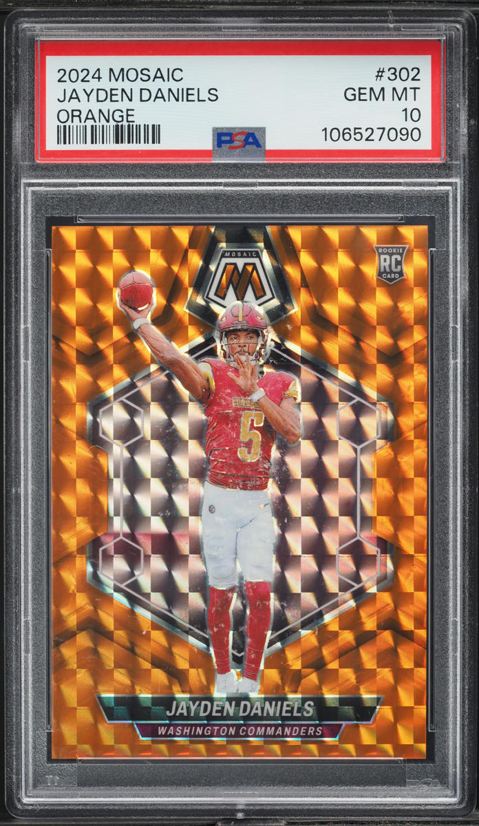 2024 Panini Mosaic Orange Jayden Daniels ROOKIE /199 #302 PSA 10 GEM MINT