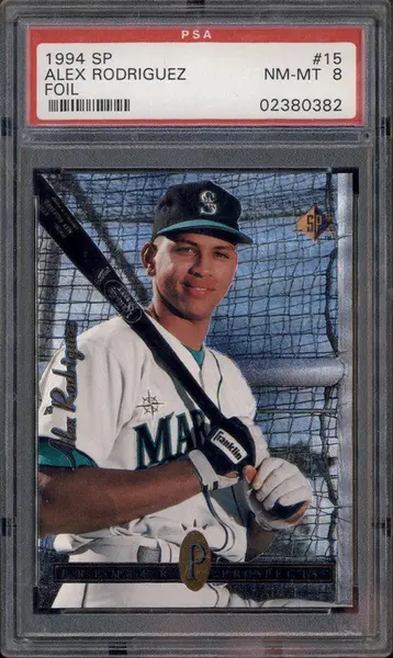 1994 SP Foil #15 Alex Rodriguez RC PSA 8