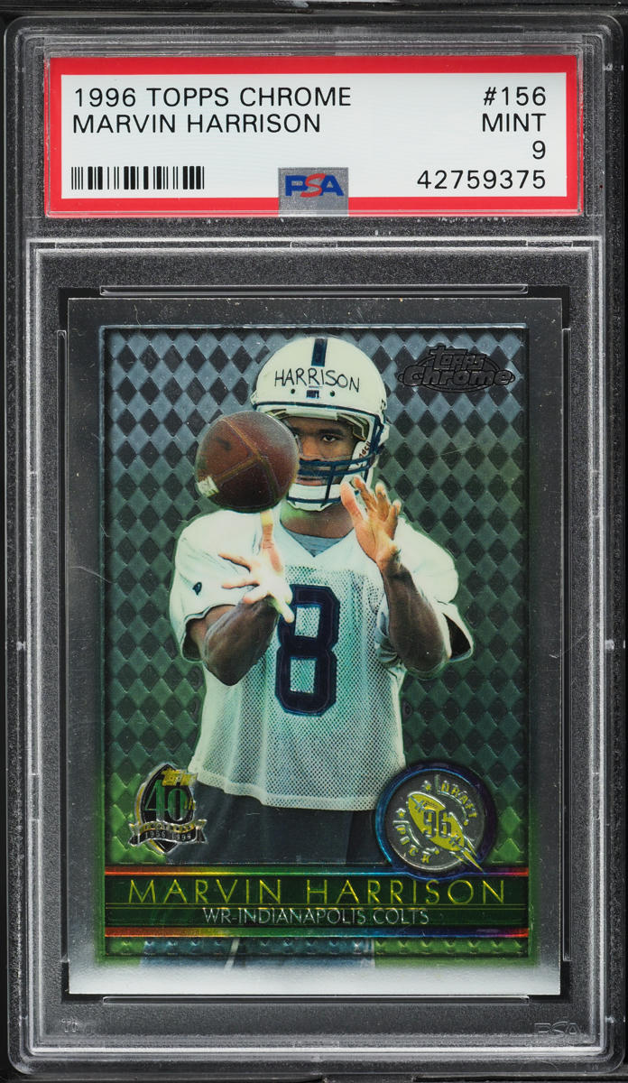 1996 Topps Chrome Marvin Harrison ROOKIE #156 PSA 9 MINT