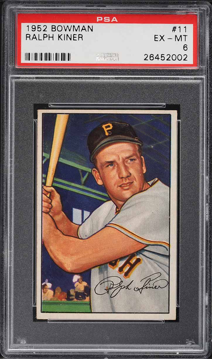 1952 Bowman Ralph Kiner #11 PSA 6 EXMT