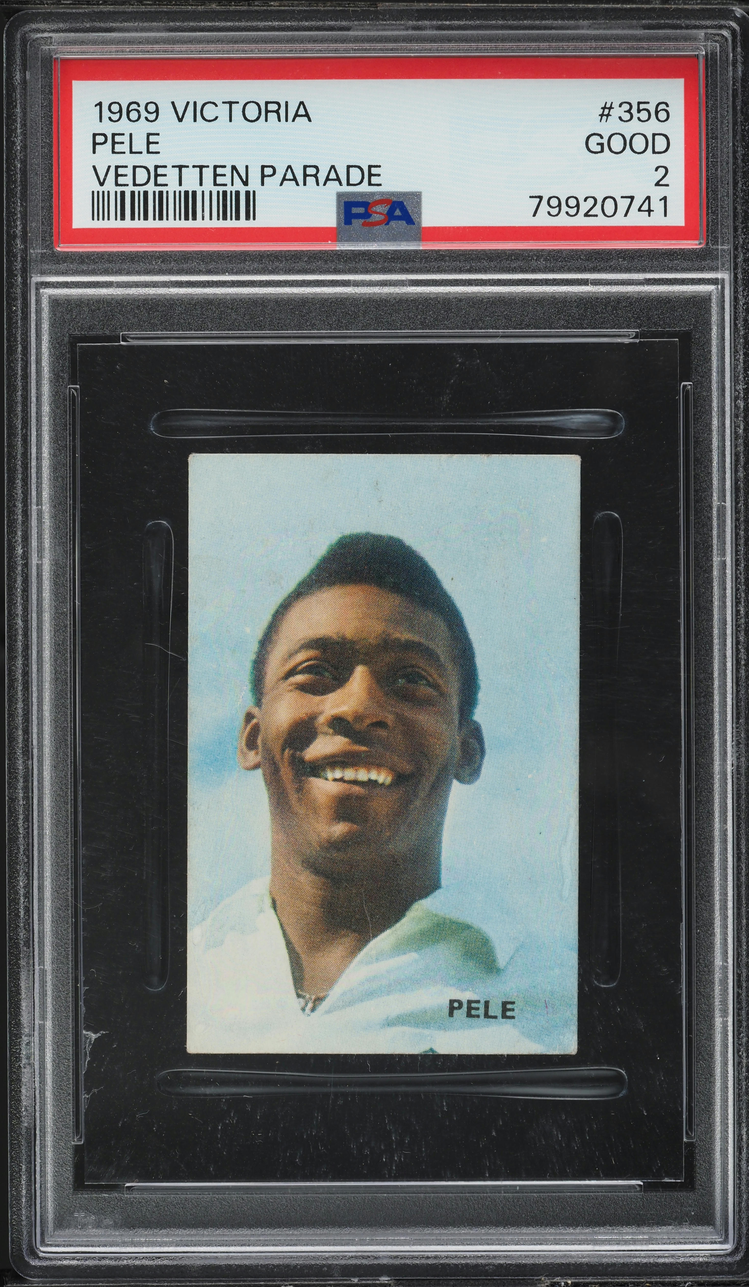 1969 Victoria Vedetten Parade Pele #356 PSA 2 GD