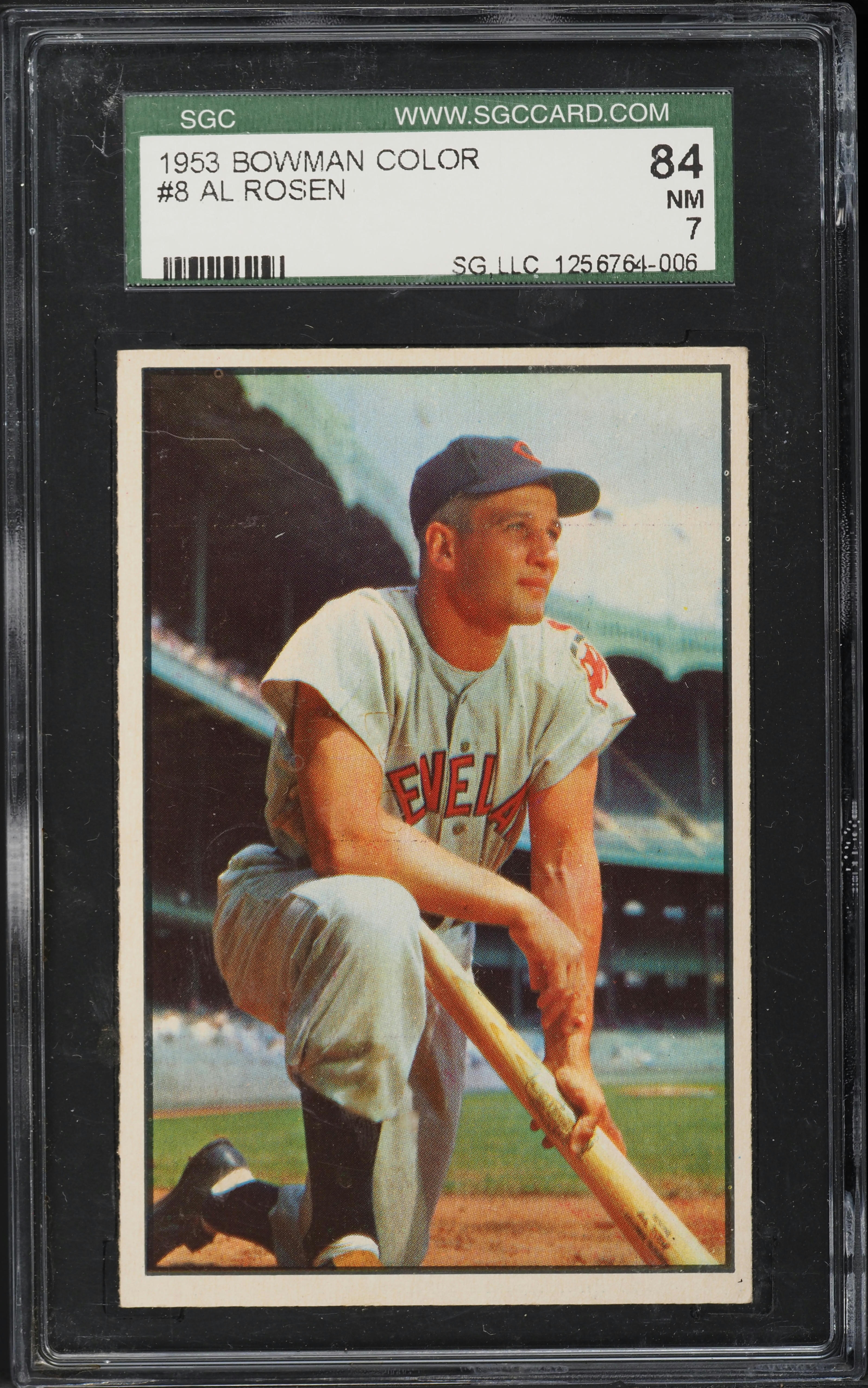 1953 Bowman Color Al Rosen #8 SGC 7 NRMT