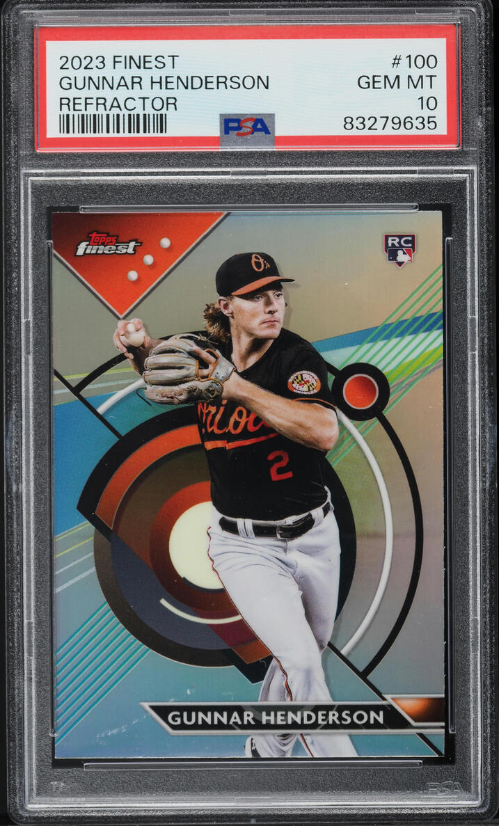 2023 Finest Refractor Gunnar Henderson ROOKIE #100 PSA 10 GEM MINT