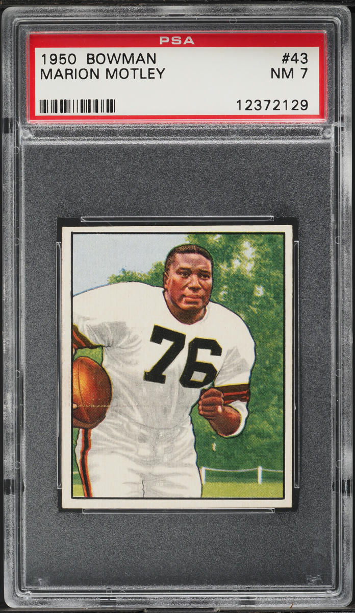 1950 Bowman Football Marion Motley ROOKIE #43 PSA 7 NRMT
