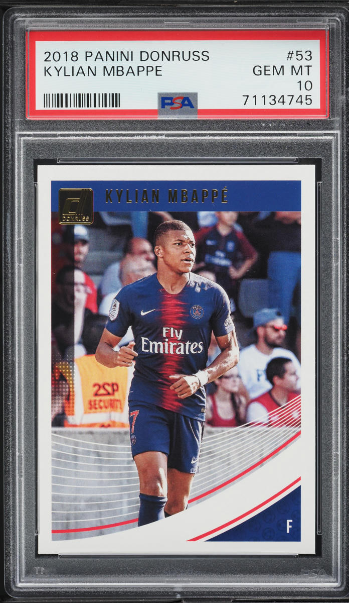 2018 Donruss Soccer Kylian Mbappe ROOKIE #53 PSA 10 GEM MINT