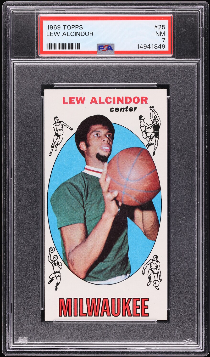 1969 Topps Basketball Lew Alcindor ROOKIE #25 PSA 7 NRMT