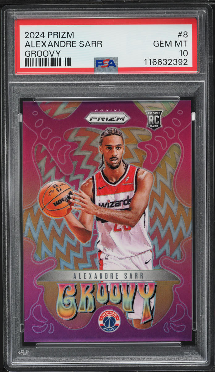 2024 Panini Prizm Groovy Alexandre Sarr ROOKIE #8 PSA 10 GEM MINT